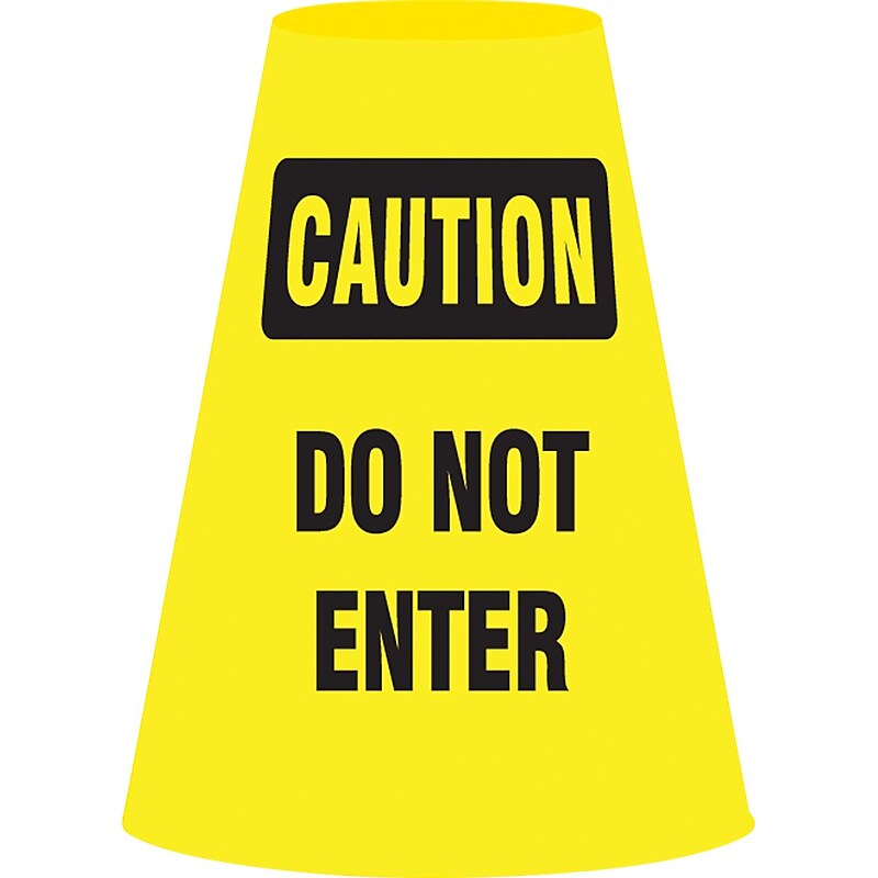 Accuform Cone Cuff Vinyl Traffic Cone Collar, Yellow/Black (FBC911E) image 1