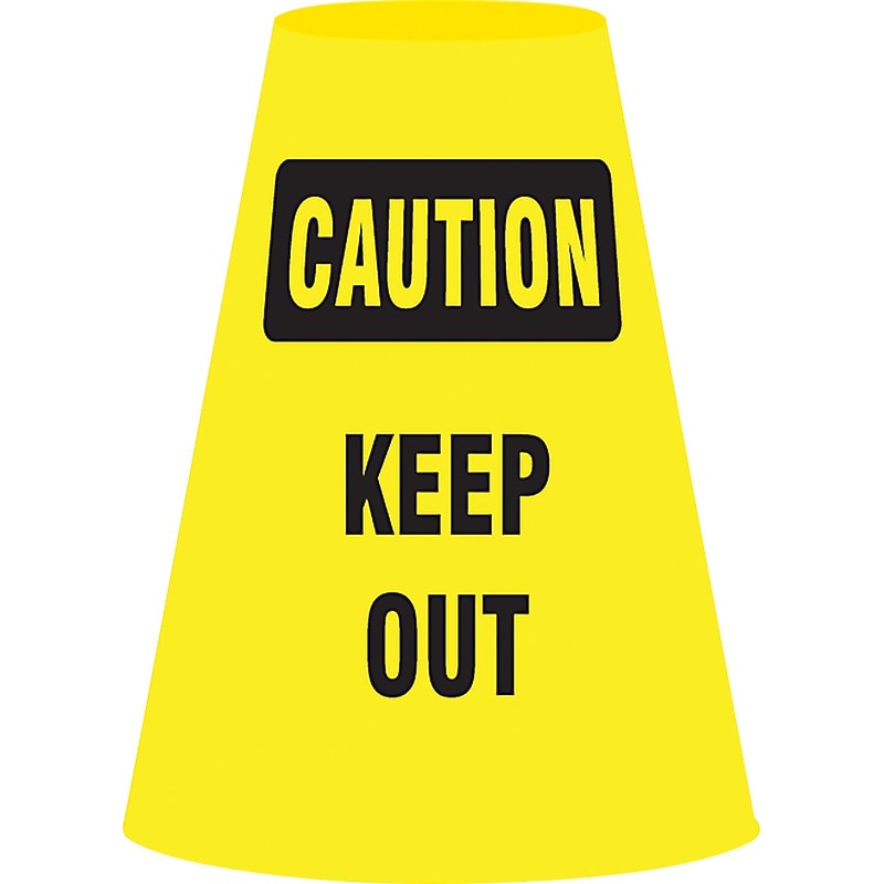 Accuform Cone Cuff Vinyl Traffic Cone Collar, Yellow/Black (FBC915E) image 1