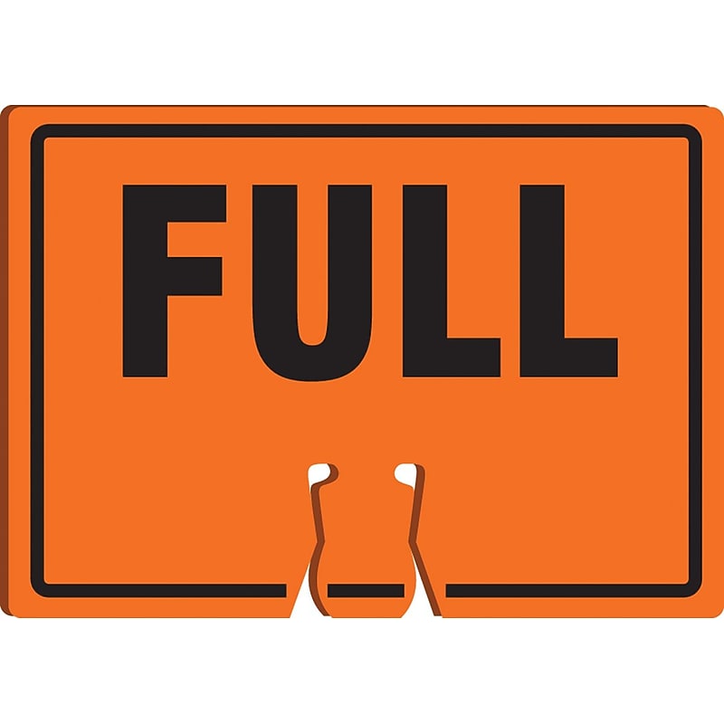 Accuform Traffic Cone Top Warning Sign, FULL, 10" x 14", Plastic (FBC796) image 1