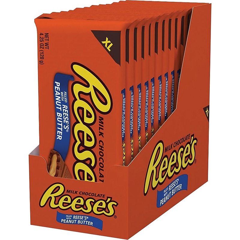 Reese's XL Peanut Butter Milk Chocolate Candy Bar, 4.25 oz., 12/Carton (HEC44266) image 1