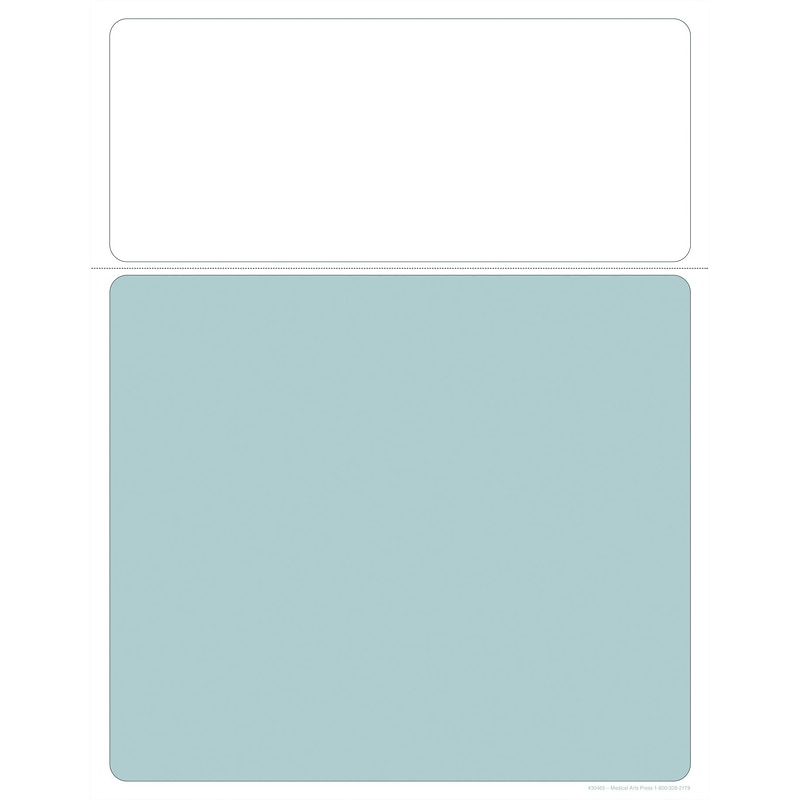Solid Color Laser Statements, Style D, without Credit Card Information, Teal image 1