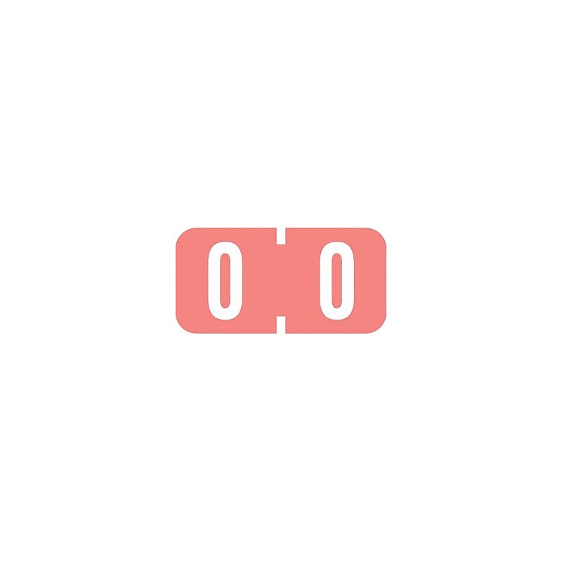 Medical Arts Press TAB Products Compatible Numeric Mini Label Sheets, "0", 250/Pack (36630) image 1