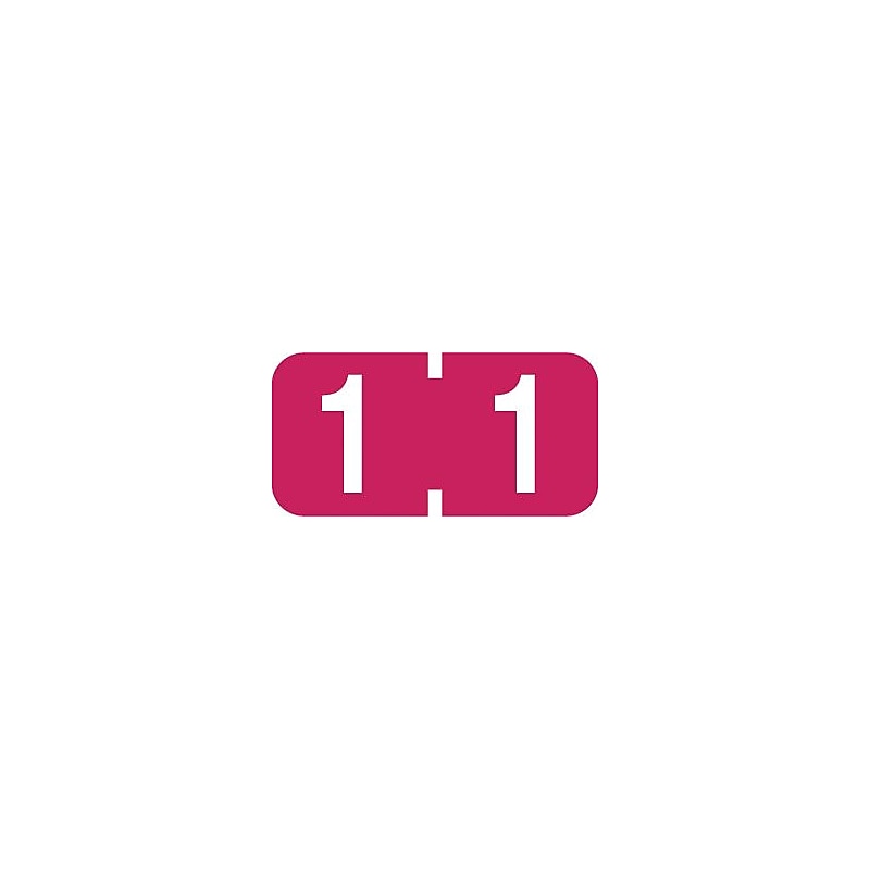 Medical Arts Press TAB Products Compatible Numeric Mini Label Sheets, "1", 250/Pack (36631) image 1