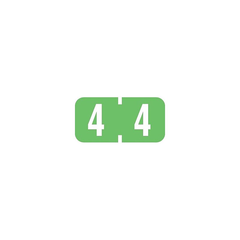 Medical Arts Press TAB Products Compatible Numeric Mini Label Sheets, "4", 250/Pack (36634) image 1