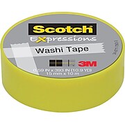 Scotch® Expressions Washi Tape, 0.59" x 10.91 yds., Pastel Green (C314-GRN2)