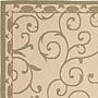 Safavieh Courtyard Scrollwork 6'7" x 9'6" Rectangle Indoor/Outdoor Area Rug, Machine Made, Cream/Green (CYS6888-14-6)~#|#~s0958373_sc7
