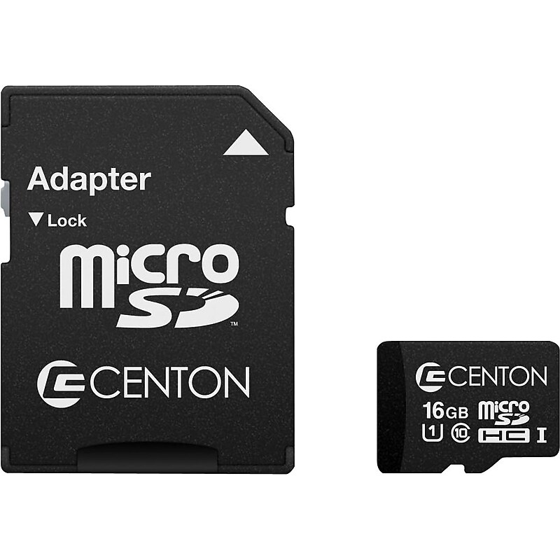 Centon 16GB microSD Memory Card with Adapter, Class 10 (S1MSDHU116G) image 1