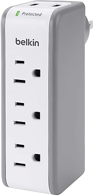 Belkin 3-Outlet Mini Travel Surge Protector, 918 Joules (BST300BG) Sansujyuku sansujyuku.com