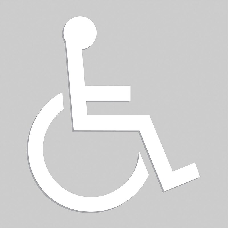 Accuform Floor Marking Stencil, WHEELCHAIR/HANDICAPPED SYMBOL, 24" x 24", Plastic (PMS200) image 1