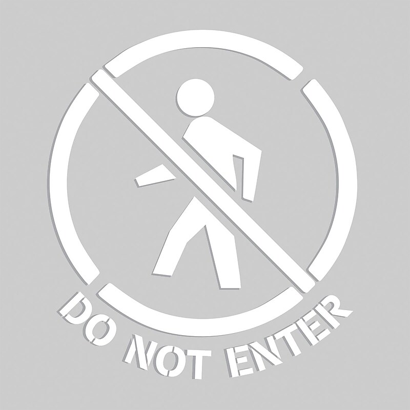 Accuform Floor Marking Stencil, DO NOT ENTER, 24" x 24", Plastic (PMS204) image 1