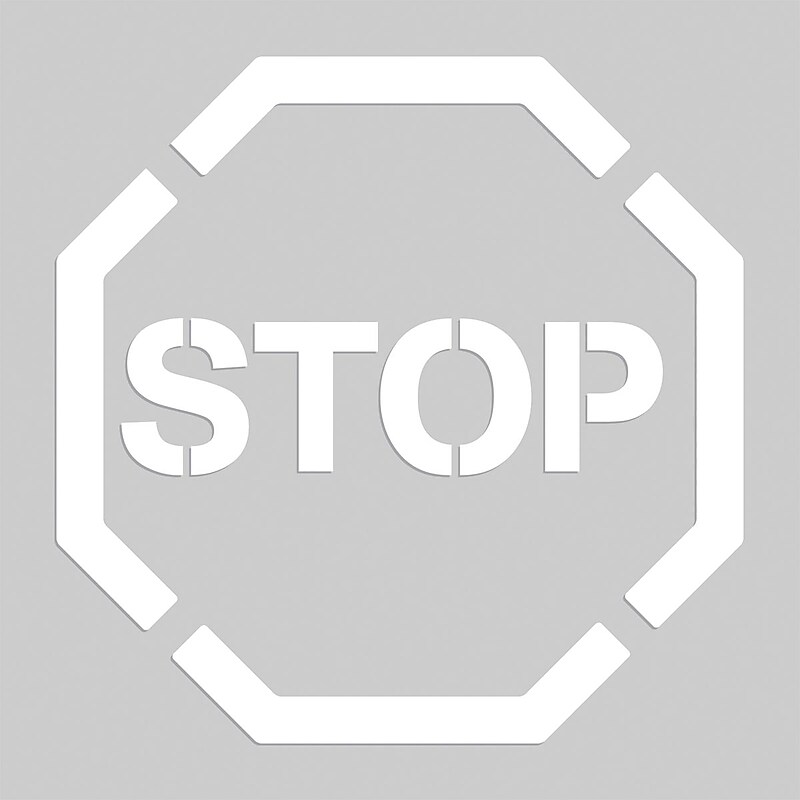 Accuform Floor Marking Stencil, STOP, 24" x 24", Plastic (PMS205) image 1
