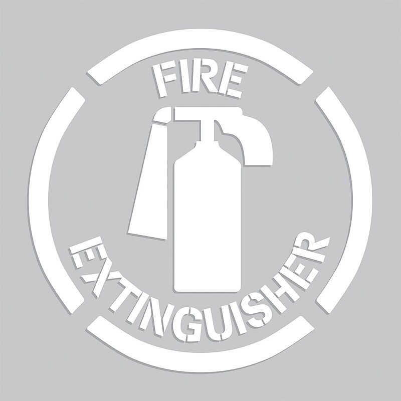 Accuform Floor Marking Stencil, FIRE EXTINGUISHER, 24" x 24", Plastic (PMS214) image 1