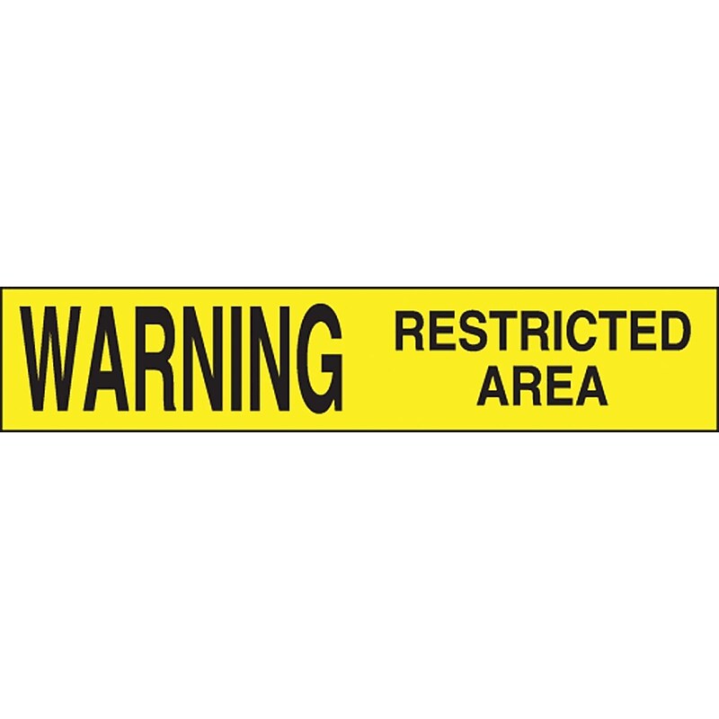 Accuform Plastic Barricade/Perimeter Tape, WARNING RESTRICTED AREA, 3" x 1000-ft (MPT135) image 1