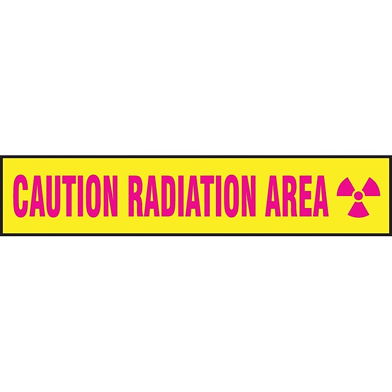 Accuform Plastic Barricade/Perimeter Tape, CAUTION RADIATION AREA, 3" x 1000-ft (MPT33) image 1
