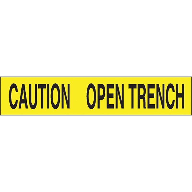 Accuform Plastic Barricade/Perimeter Tape, CAUTION OPEN TRENCH, 3" x 1000-ft (MPT131) image 1