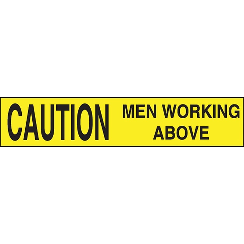 Accuform Plastic Barricade/Perimeter Tape, CAUTION MEN WORKING ABOVE, 3" x 1000-ft (MPT29) image 1