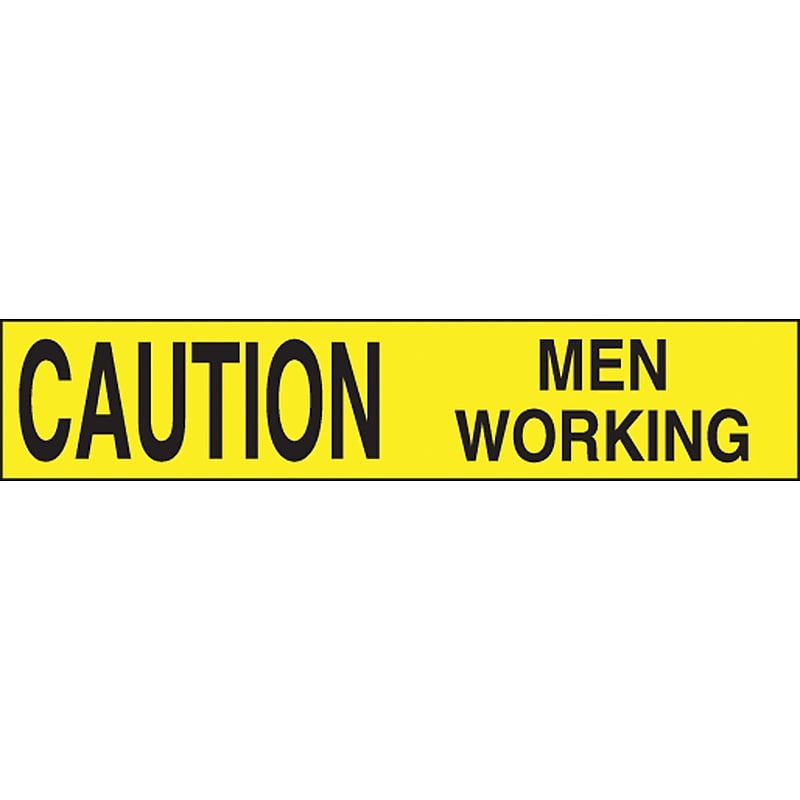Accuform Plastic Barricade/Perimeter Tape, CAUTION MEN WORKING, 3" x 1000-ft (MPT127) image 1