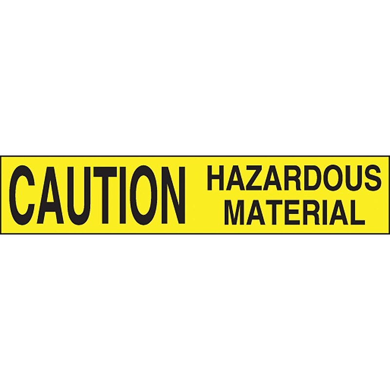 Accuform Plastic Barricade/Perimeter Tape, CAUTION HAZARDOUS MATERIAL, 3" x 1000-ft (MPT125) image 1