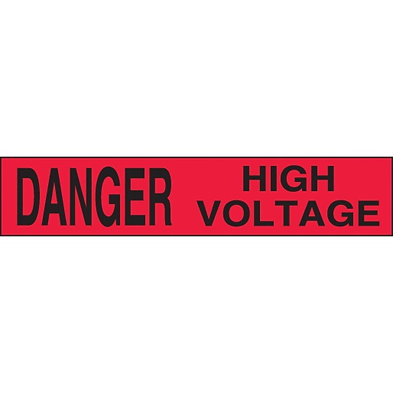 Accuform Plastic Barricade/Perimeter Tape, DANGER HIGH VOLTAGE, 3" x 1000-ft (MPT25) image 1
