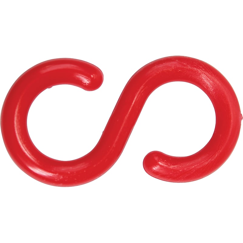 Accuform S-Hook, Accessory For Linking and Unlinking Separate Lengths of Plastic Chain, Red (PRC242RD) image 1