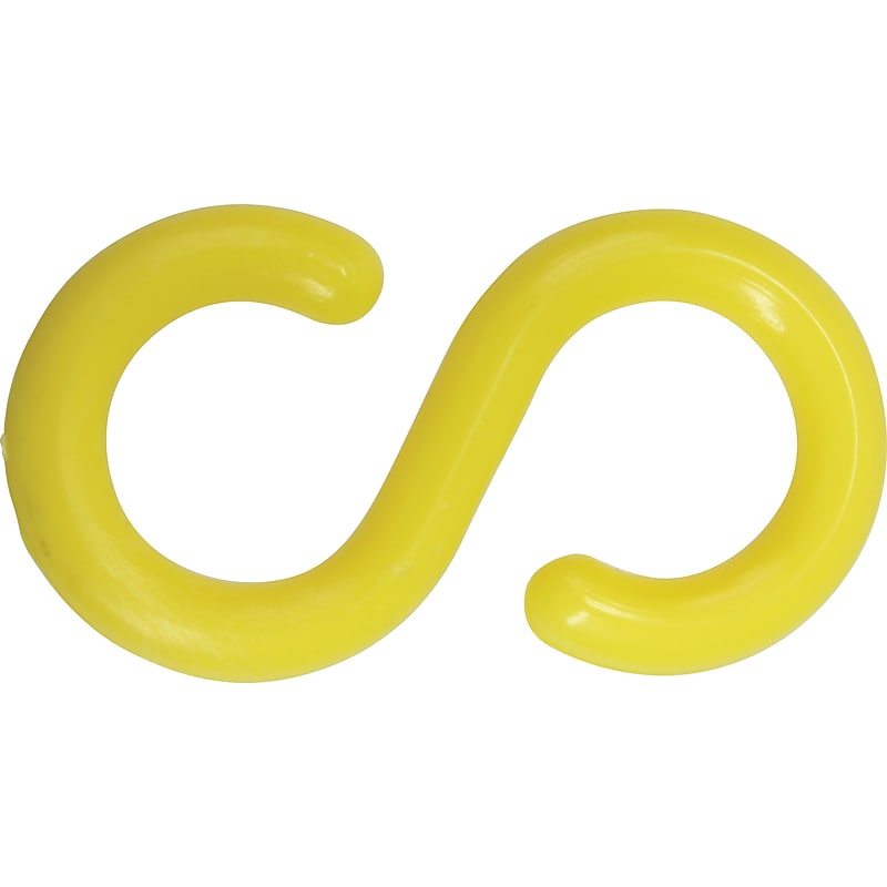 Accuform S-Hook, Accessory For Linking & Unlinking Separate Lengths of Plastic Chain, Yellow (PRC242YL) image 1