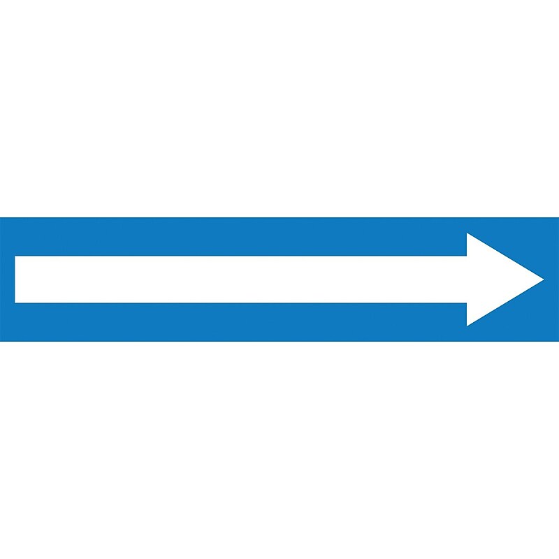 Accuform Snap Tite Pipe Marker, (ARROW-LONG), 1-1/2" to 2", White/Blue (RPK757STB) image 1