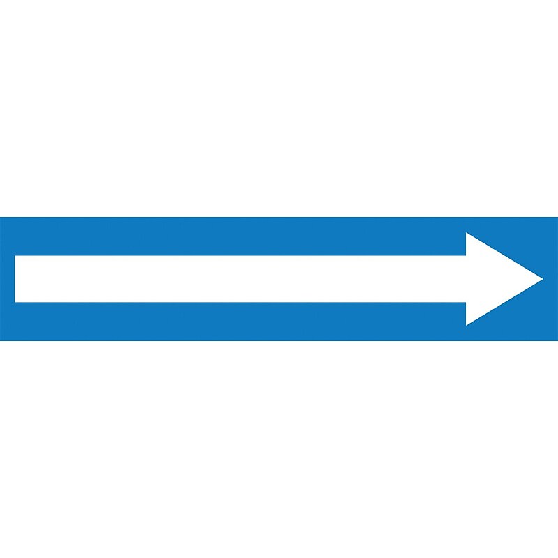 Accuform Snap Tite Pipe Marker, (ARROW-LONG), 3/4" to 1-1/4", White/Blue (RPK757STA) image 1