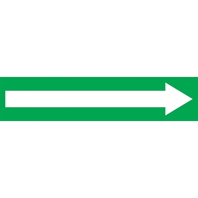 Accuform Snap Tite Pipe Marker, (ARROW-LONG), 1-1/2" to 2", White/Green (RPK753STB) image 1