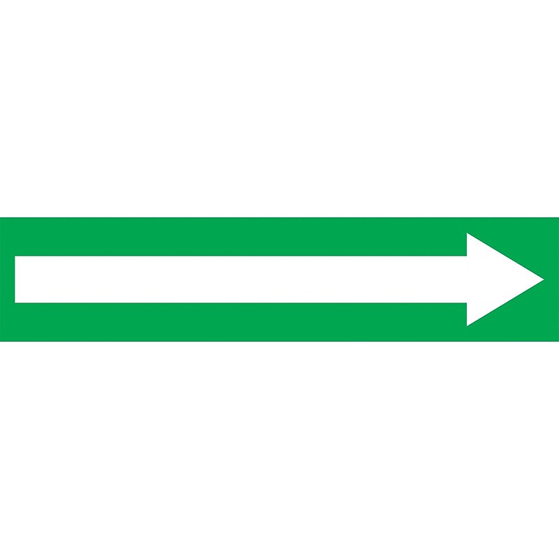Accuform Snap Tite Pipe Marker, (ARROW-LONG), 3/4" to 1-1/4", White/Green (RPK753STA) image 1
