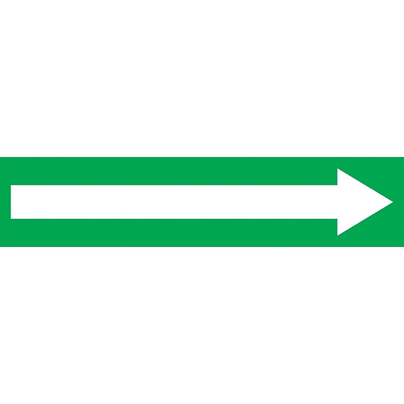 Accuform Self-Stick Pipe Marker, (ARROW-LONG), 3/4" to 1-1/4", White/Green (RPK753SSA) image 1