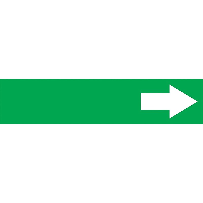 Accuform Snap Tite Pipe Marker, (ARROW-SHORT), 1-1/2" to 2", White/Green (RPK767STB) image 1