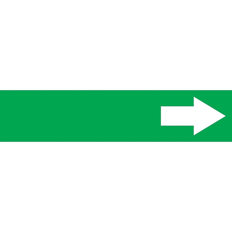 Accuform Self-Stick Pipe Marker, (ARROW-SHORT), 2-1/2" to 6", White/Green (RPK767SSD) image 1