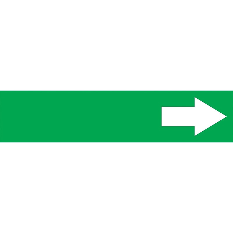 Accuform Self-Stick Pipe Marker, (ARROW-SHORT), 1-1/2" to 2", White/Green (RPK767SSB) image 1