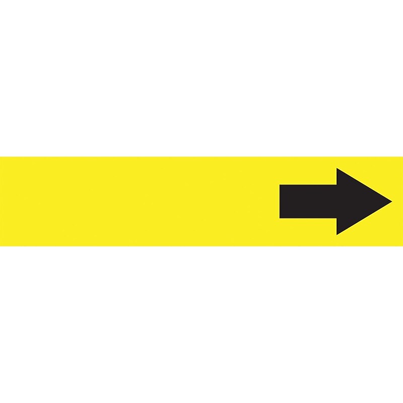 Accuform Snap Tite Pipe Marker, (ARROW-SHORT), 1-1/2" to 2", Black/Yellow (RPK763STB) image 1