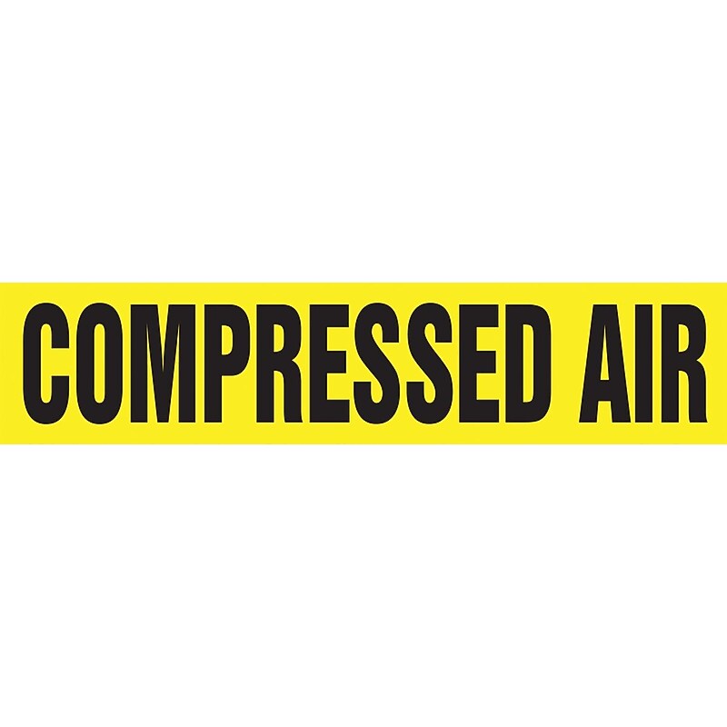 Accuform Snap Tite Pipe Marker, COMPRESSED AIR, 3/4" to 1-1/4", Black/Yellow (RPK225STA) image 1