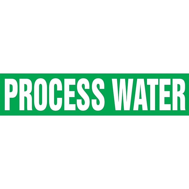 Accuform Snap Tite Pipe Marker, PROCESS WATER, 1-1/2" to 2", White/Green (RPK579STB) image 1