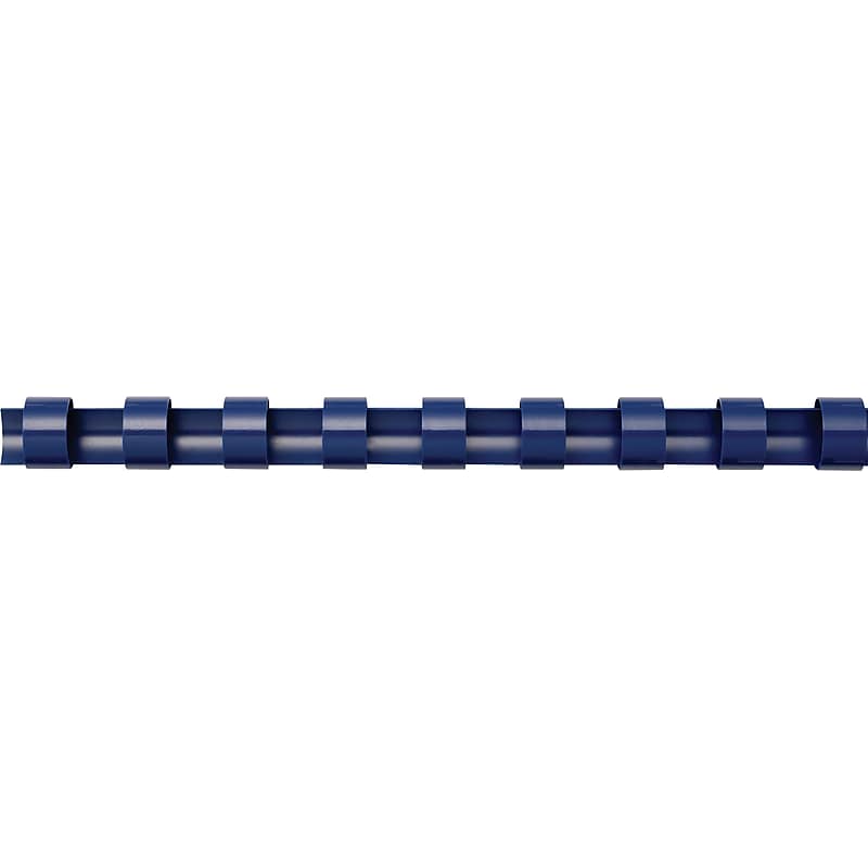 Fellowes 3/4" Plastic Binding Spine Comb, 150 Sheet Capacity, Navy, 100/Pack (52392) image 1