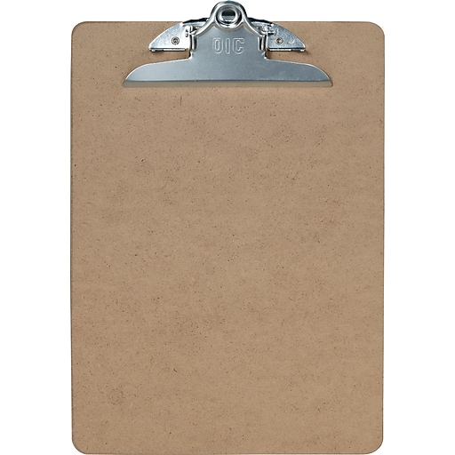 OIC® Recycled Hardboard Clipboard, Letter, Brown, 9" x 12 1/2" at Staples