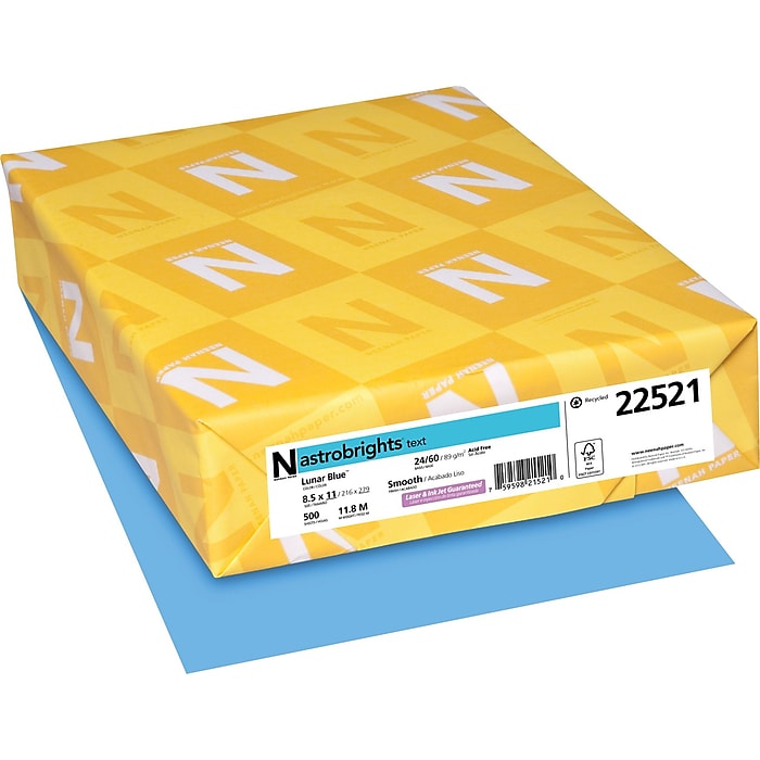 Astrobrights Colored Paper, 24 lbs., 8.5