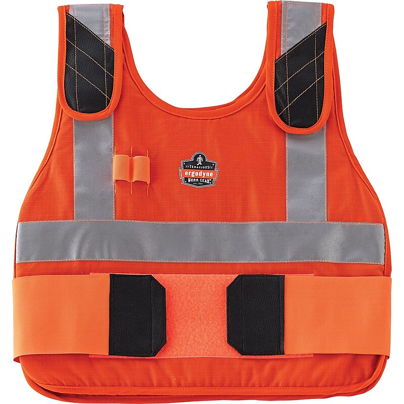 Ergodyne Chill-its 6215HV High Visibility Cooling Vest & Pack, Orange, L/XL (12221) image 1