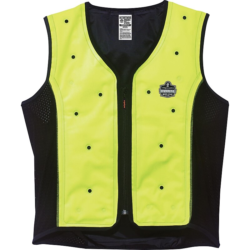 Chill-its 6685 High Visibility Cooling Safety Vest, Lime, Large (12674) image 1