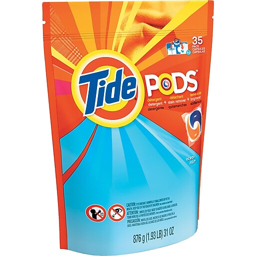 Pods, Laundry Detergent, Ocean Mist, 35/Pk, 4 Pack/Ct at Staples