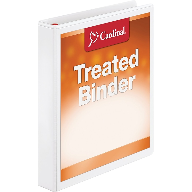 Cardinal ClearVue 1" 3-Ring View Binders, D-Ring, White (32100) image 1