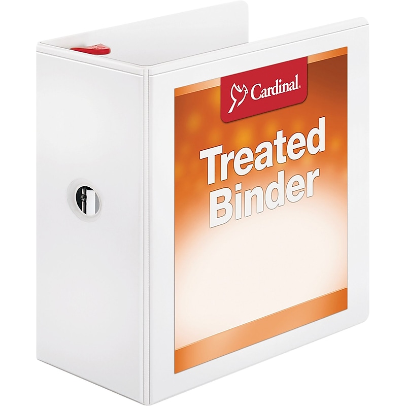 Cardinal ClearVue 5" 3-Ring Non-View Binders, D-Ring, White (32150) image 1