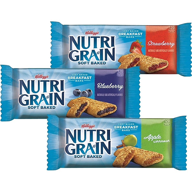 Nutri-Grain Strawberry/Blueberry/Apple Cinnamon Breakfast Bar, 1.3 oz., 24 Bars/Box (40622) image 1