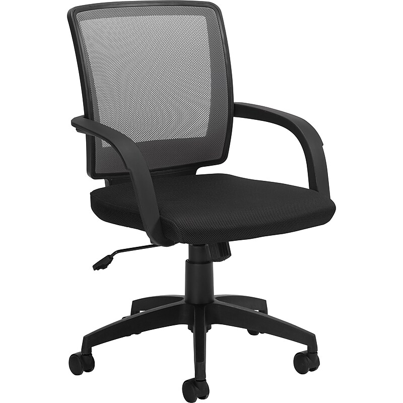 Offices To Go Managers Chair, Mesh, Gray/Black, Seat: 18 1/2"Wx17 1/2"D, Back: 18 1/2"Hx17 1/2"W image 1