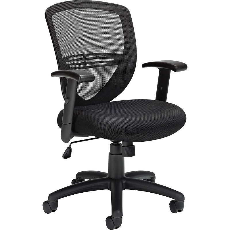 Offices to go Mesh Swivel Manager Chair, Black (OTG11320B) image 1