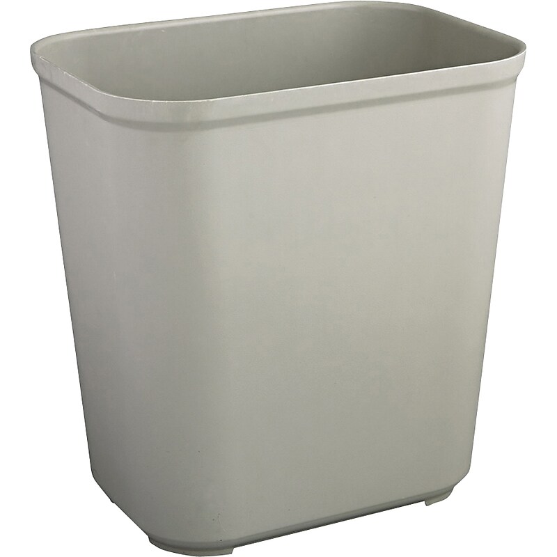 Rubbermaid Fire-Resistant Wastebasket Trash Can, Gray, 7 Gallons image 1