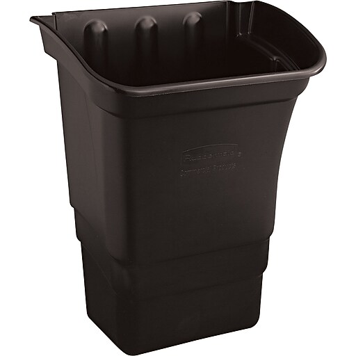 Rubbermaid Commercial Refuse Bin, Black, 8 gal, 2/Pack Staples