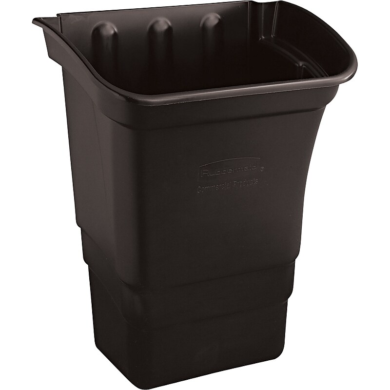 Rubbermaid Commercial Refuse Bin, Black, 8 gal, 2/Pack image 1